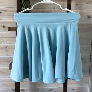 Light blue mini skirt